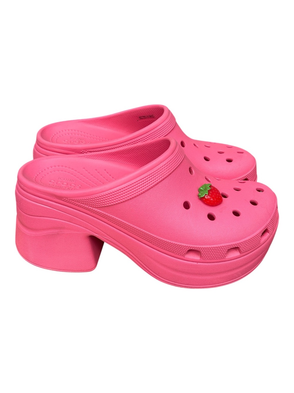 Crocs Siren Clog Hyper Pink High Heel Platform Mules Barbiecore Women Sz 12]